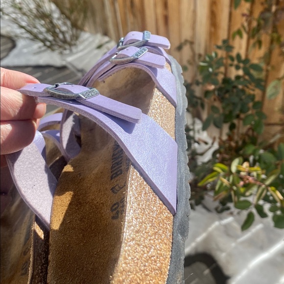 Birkenstock Women's Lavender Sandals with Blue Buckles - Picture 8 of 8